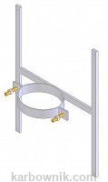 3,18 Uchwyt do mocowania skrzynki na słup wirowany